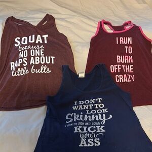 Collection of workout tanks